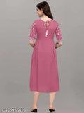 Trendy rayon women's gown, S-XXXXL sizes with bust sizes ranging from 36in to 46in. Indian-origin fashion for ladies