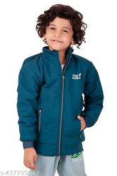 Fine World Kids Solid Polyester Long Sleeve Jacket for Boys & Girls, Indian origin