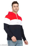 Cotton color-blocked hoodie, mens cool streetwear tshirt, perfect for gym & hip hop styles (India)