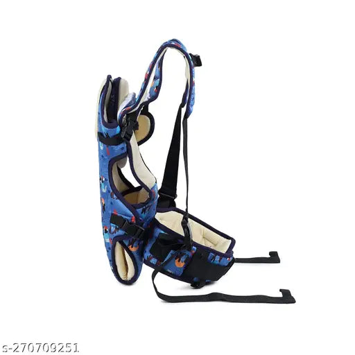 Blue plastic baby carrier bag, 3-in-1 ergonomic sling kangaroo design for infant & mother travel (0-2 years), India origin