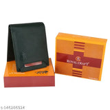 Royal Craft PU Leather Men's Wallet - Solid Faux Leather Bi-fold, ideal for daily use & gifting, features 2 compartments, coin pocket, & ample card storage