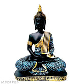 Madhu Gems resin Meditating Big Buddha statue (23cm), intricate Samadhi Idol for home decor & gifting