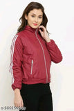 Polyester jacket with three piping, solid or chiffon fabric, available in sizes S, M, L, and XL. Made in India