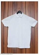 Trending cotton short-sleeve plain men's t-shirt in solid design, new, India origin
