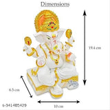 Marble Ganesh Ji Murti, 7-inch tall spiritual decor for home, ideal gift showpiece