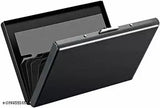 WaterResistant Stainless Steel Solid Credit Card Holder, 5 compartments for 6 cards or 7 cards with bill slots, stylish and durable for business use