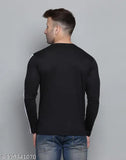 International men's cotton blend full-sleeve solid t-shirt, perfect for casual wear. Sizes: S (36in/26in), M (38in/27in), L (40in/28in), XL (42in/29in), XXL (44in/30in). Origin: India