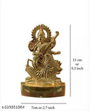 Maa Saraswati 11cm Brass Statue for Temple, premium quality Hindu deity decor