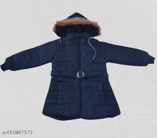 Elastodiene solid-color girls jackets & coats, India-made infants and kids clothing on hangers