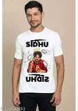 Cotton-blend Sidhu Moosewala t-shirt, printed design, short sleeves, India origin