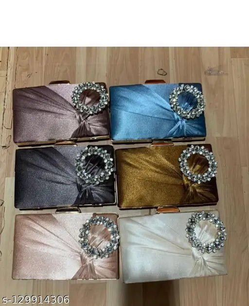 Synthetic, stylish women's clutch purse. Solid net pattern, free size (8x5in), premium quality