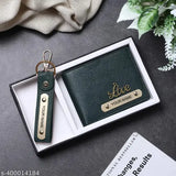 Customized faux leather wallet, 5 compartments, personalize with name & color