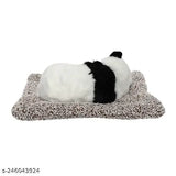 Durable plastic sleeping panda for car dashboard & home decor with activated carbon, suitable for automobile showpiece, office decor, living room, or gift