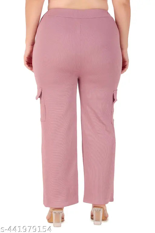 Polycotton solid net women's trousers - RR HUB fancy elegant S, M, L, XL