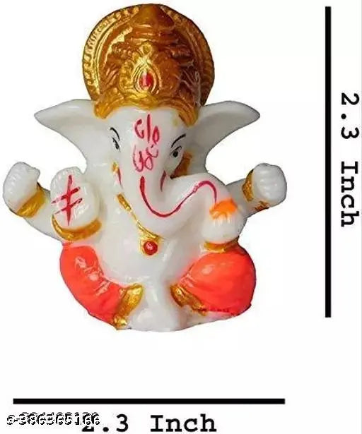 Ganesha Vinayaka statue, religious idol for car dashboard, handcrafted in India