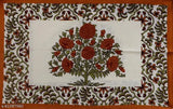 3D printed cotton Sanganeri bedsheet, ideal for summer adults. Double queen multipack, origin India