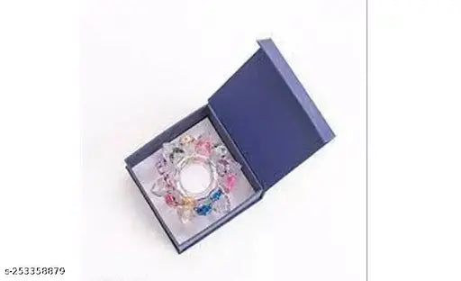 Transparent crystal lotus for positive energy, prosperity, and good luck (Feng Shui showpiece, 1.5" LxHxW). Indian-made