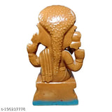 Handmade ceramic Goddess Durga Mariamman Devi Maa sitting statue, ideal for home and office decor. Brown figurine (22cm). Elevate your pooja room or home décor with this show-stopping Indian sculpture