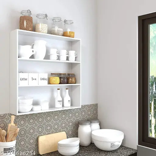 Multipurpose, free size Indian-made kitchen almirah wall hanging kit: ample storage for jars, dishes, and appliances