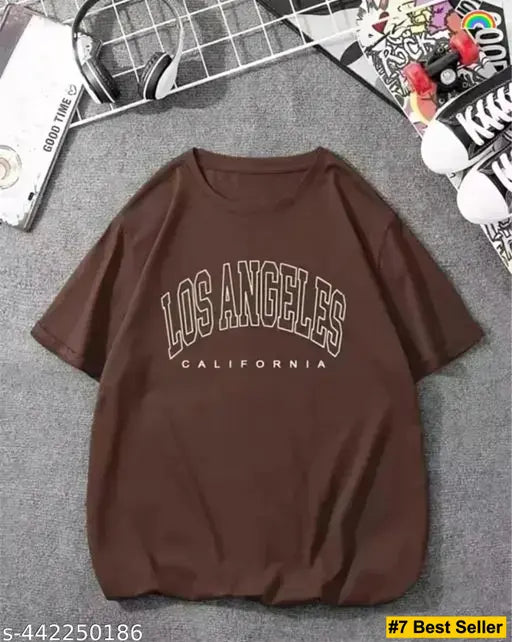 Trendy oversized printed cotton tee for women, vibrant and stylish