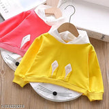 Yellow wool solid hoodie for kids, Ameeha Kids Winter wear perfect for winter and casual occasions