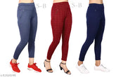 Trendy checked lycra casual Women's jeggings for any season, essential fashion wear