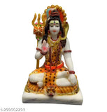 Marble Lord Shiva meditation pose Hindu idol, intricate detailing, height 4in, Indian origin