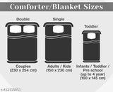 Soft microfiber quilted comforter (60x90 inches), botanical print, luxury breathable bed cover for single size bed