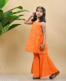 Rayon striped essential kurta sets for kids (6-12 years), Indian traditional sharara style without dupatta