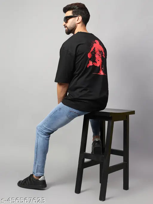 Men's oversize cotton T-shirt, short sleeves, solid color, M/38in, L/40in, XL/42in - casual wear comfort