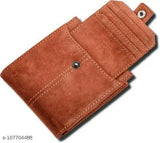 Genuine leather RFID wallet, 12 card slots, solid pattern, perfect for men's casual essentials