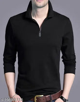 Cotton blend, regular fit high neck t-shirt with long sleeves - Eyebogler Summer Collection