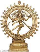 Pure brass Natraj Shiva God Idol (1kg), intricate dancing figure of divine deity from India