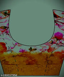 Printed Georgette saree with separate blouse for women and girls, India-made ethnic wear