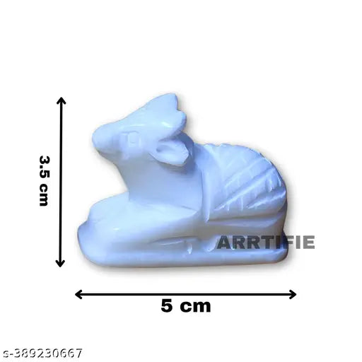 Marble Shiva Lingam Shivling with Nandi and Trishul, Indian decorative idol sculpture