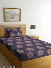 Brown checked premium cotton flat sheets for single bed (60x90 inches) with 1 pillow cover (18 x 28 inches), from HOMICON TARAIN Collection. Ideal for adult use during summer