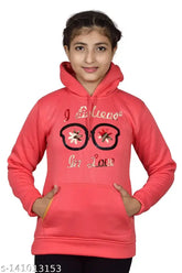 Wool Gajri Color hoodie: BADOS Present girls' full sleeve unique design with printed pattern, ideal for 11-13-year-olds