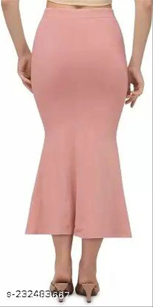Lycra peach drawstring and elastic saree shapewear, stylish and skin-friendly for women, easy to wear with elastic waistband