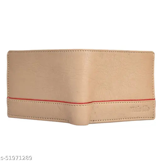 PU men's wallet, 2 compartments, solid net design, free size (12x8cm), luxury gift box, India origin