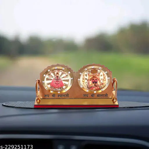 High-quality polyresin Hindu deity idol of Khatu Shyam ji or Balaji, perfect for car dashboard, home decor, office, or study table