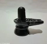 Marble stone large Shivling murti, black Shivling for home or temple decor