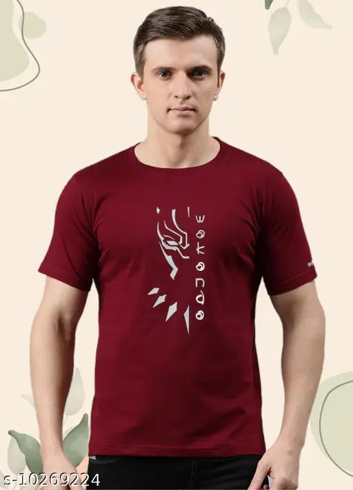 Cotton graphic printed boys and men's t-shirt from India, featuring printed net pattern on short sleeves