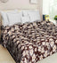 Microfiber floral-print double bed size thin blanket for mild winter, ideal for king or double beds (80 x 90 inches)