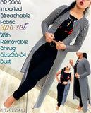 Cotton-linen sleeveless maxi dress set with jacket shrug top, Western style for women