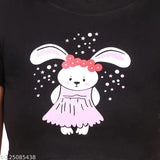 Cute doll printed cotton crop top t-shirt, short sleeves, trendy fashion for women