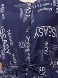 Navy Blue Poly Crepe Printed Net Trendy Women's Sleeveless Jumpsuit, perfect for casual outings