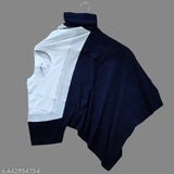 Navy blue colorblocked men's short sleeves cotton T-shirt, elevate casual wardrobe