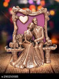 Plastic handcrafted Indian MK newly-married couple dance figurine with lightning statue, 7cm x 19cm x 21cm, romantic bedroom decor