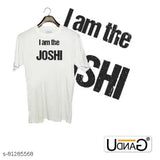 White polyester unisex graphic t-shirt with printed design, comfortable and stylish