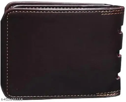 Faux leather BMW wallet, solid pattern, compact design, Indian origin